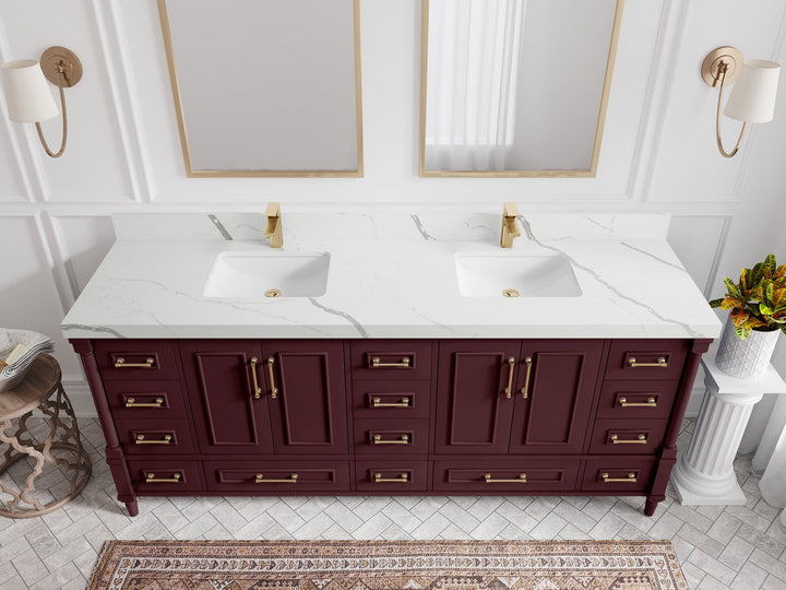 Aberdeen 80 in. W x 22 in. D Double Sink Bathroom Vanity - photo 13