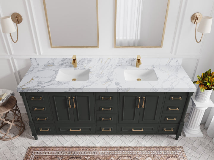Aberdeen 80 in. W x 22 in. D Double Sink Bathroom Vanity - photo 16