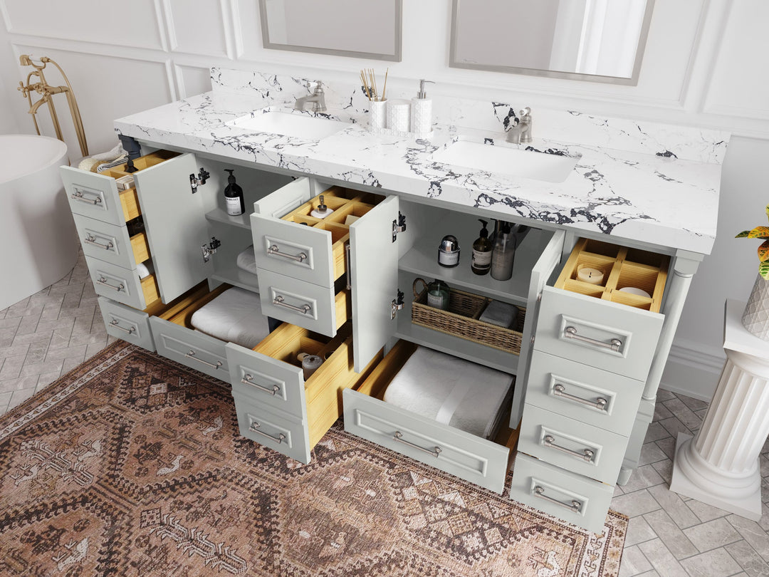 Aberdeen 80 in. W x 22 in. D Double Sink Bathroom Vanity - Willow Bath and Vanity