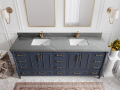 Aberdeen 80 in. W x 22 in. D Double Sink Bathroom Vanity - photo 19