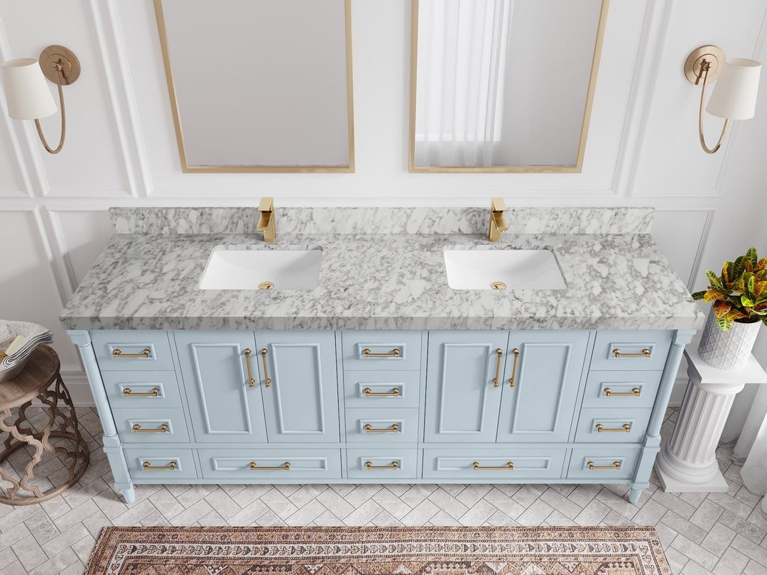 Aberdeen 80 in. W x 22 in. D Double Sink Bathroom Vanity - Willow Bath and Vanity