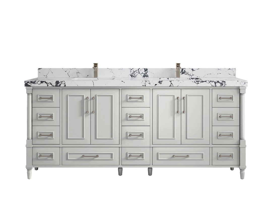 Aberdeen 80 in. W x 22 in. D Double Sink Bathroom Vanity - Willow Bath and Vanity