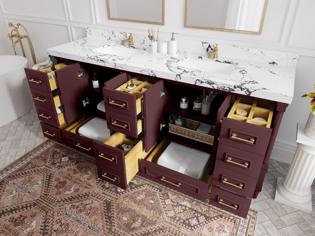 Aberdeen 80 in. W x 22 in. D Double Sink Bathroom Vanity - Willow Bath and Vanity