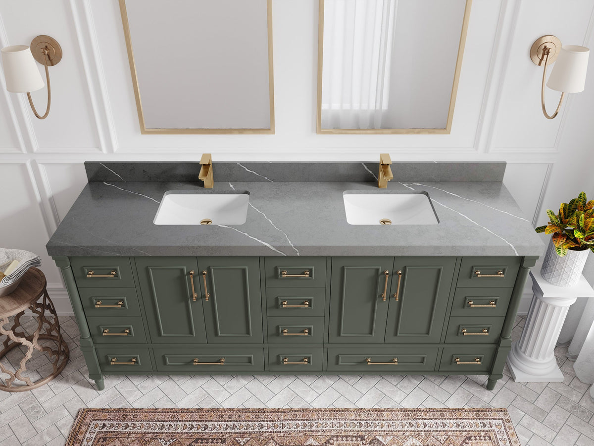 Aberdeen 80 in. W x 22 in. D Double Sink Bathroom Vanity - Willow Bath and Vanity