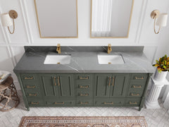 Aberdeen 80 in. W x 22 in. D Double Sink Bathroom Vanity - photo 31