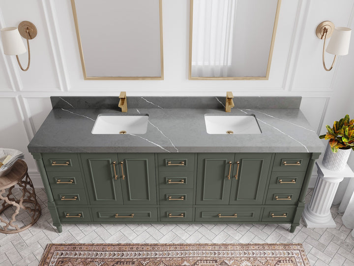 Aberdeen 80 in. W x 22 in. D Double Sink Bathroom Vanity - photo 31