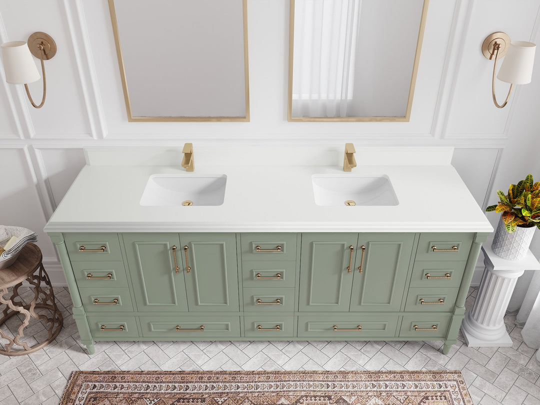Aberdeen 80 in. W x 22 in. D Double Sink Bathroom Vanity - Willow Bath and Vanity
