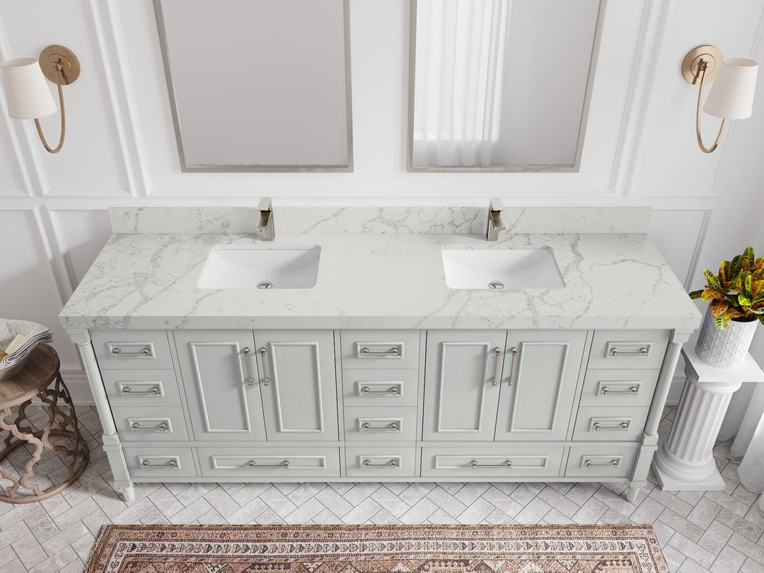 Aberdeen 80 in. W x 22 in. D Double Sink Bathroom Vanity - Willow Bath and Vanity
