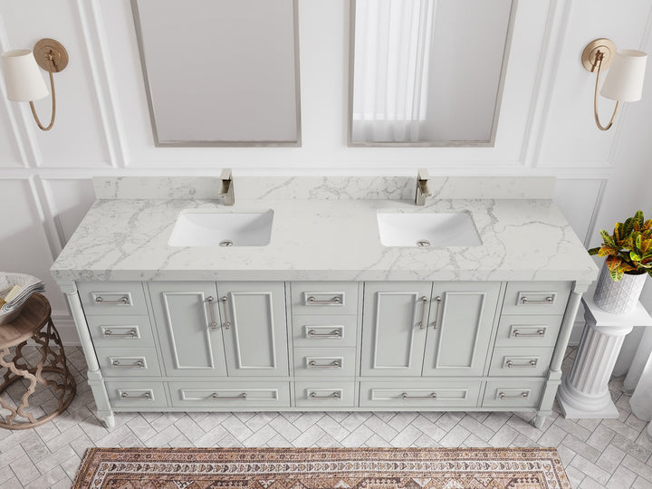 Aberdeen 80 in. W x 22 in. D Double Sink Bathroom Vanity - photo 40