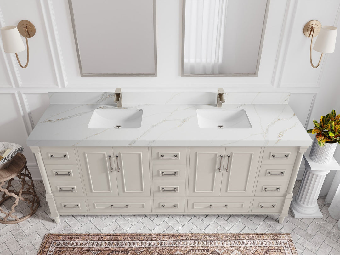 Aberdeen 80 in. W x 22 in. D Double Sink Bathroom Vanity - Willow Bath and Vanity
