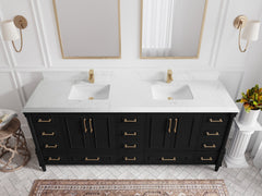 Aberdeen 80 in. W x 22 in. D Double Sink Bathroom Vanity - photo 25