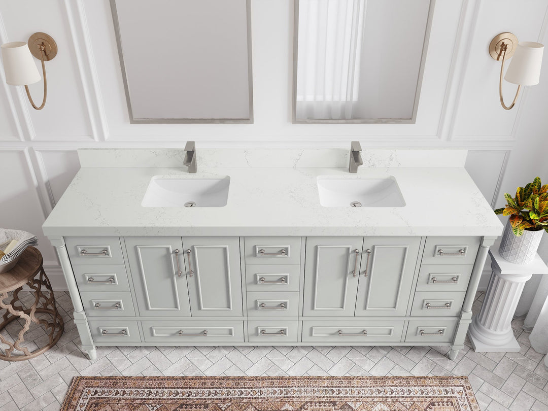 Aberdeen 80 in. W x 22 in. D Double Sink Bathroom Vanity - Willow Bath and Vanity