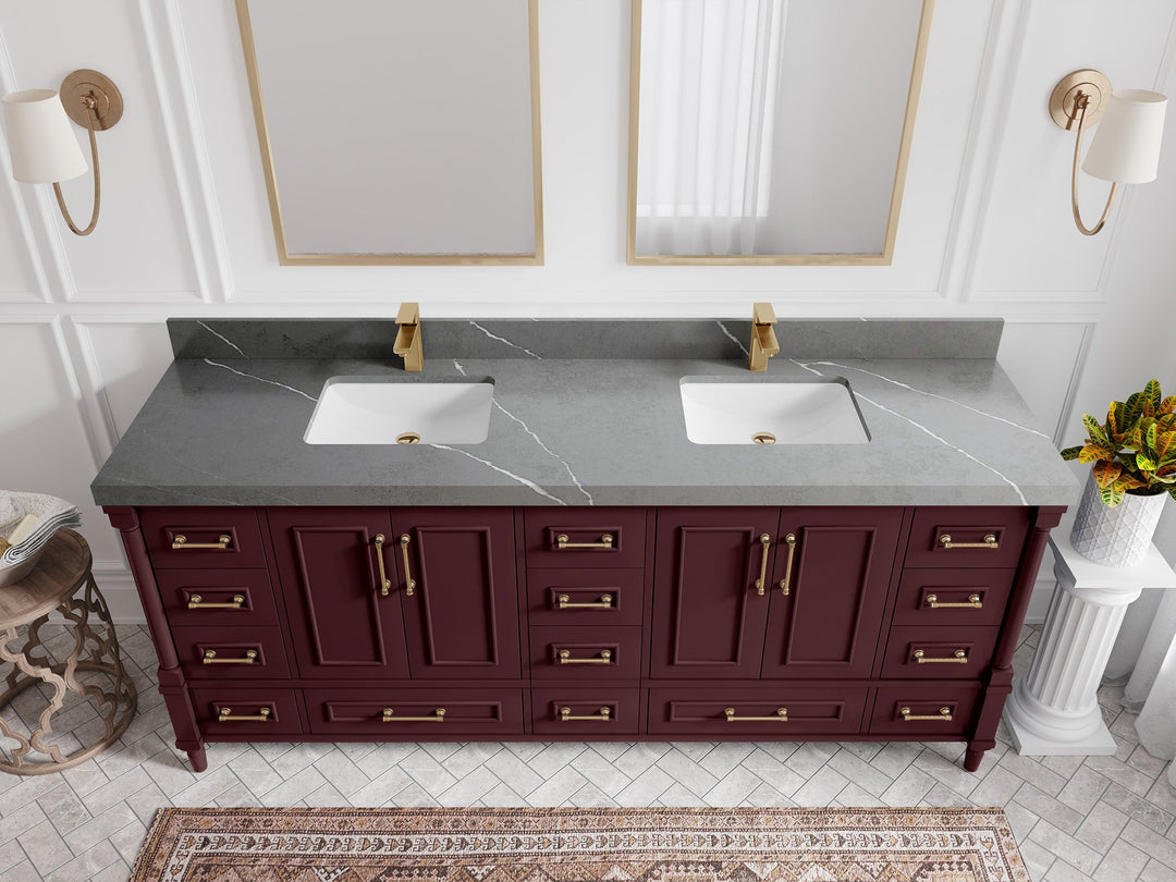 Aberdeen 80 in. W x 22 in. D Double Sink Bathroom Vanity - Willow Bath and Vanity