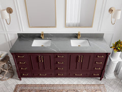Aberdeen 80 in. W x 22 in. D Double Sink Bathroom Vanity - photo 35