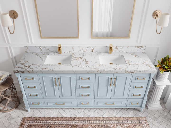 Aberdeen 80 in. W x 22 in. D Double Sink Bathroom Vanity - photo 38