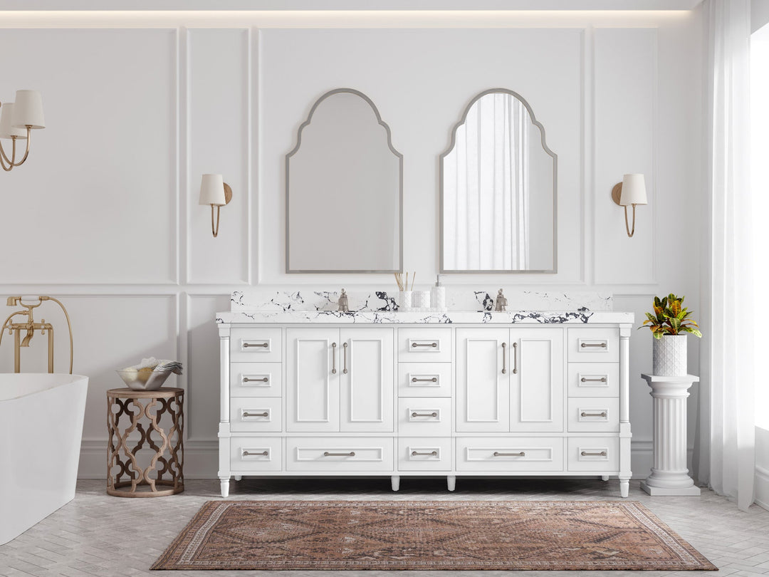 Aberdeen 80 in. W x 22 in. D Double Sink Bathroom Vanity - Willow Bath and Vanity