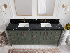 Aberdeen 80 in. W x 22 in. D Double Sink Bathroom Vanity - photo 11