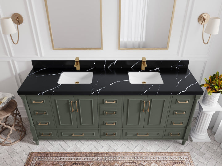 Aberdeen 80 in. W x 22 in. D Double Sink Bathroom Vanity - photo 11