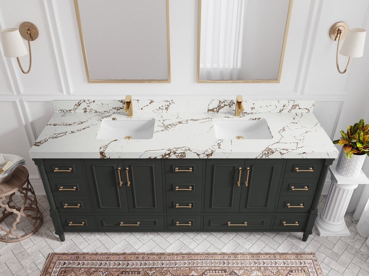 Aberdeen 80 in. W x 22 in. D Double Sink Bathroom Vanity - photo 38