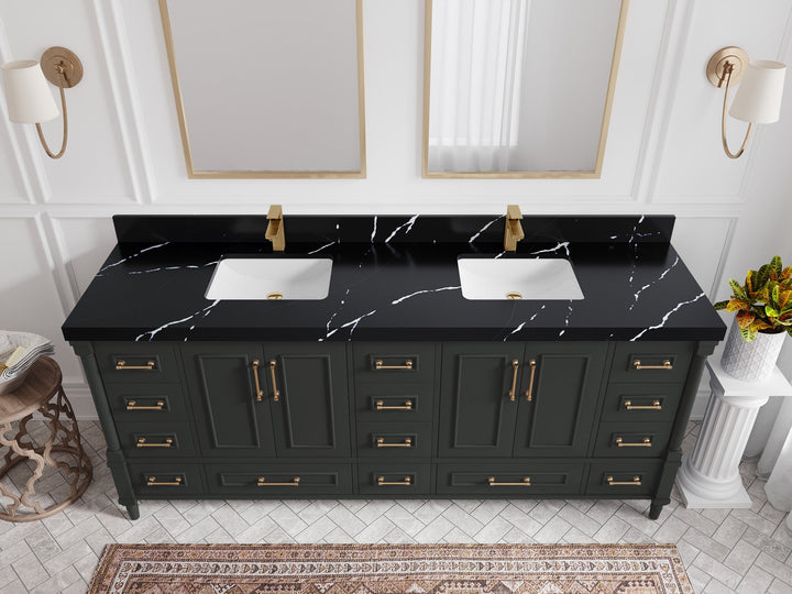 Aberdeen 80 in. W x 22 in. D Double Sink Bathroom Vanity - photo 8