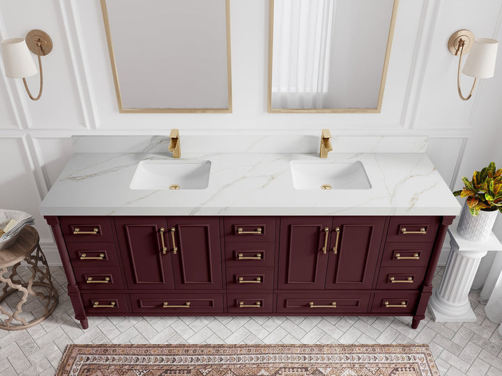 Aberdeen 80 in. W x 22 in. D Double Sink Bathroom Vanity - photo 19