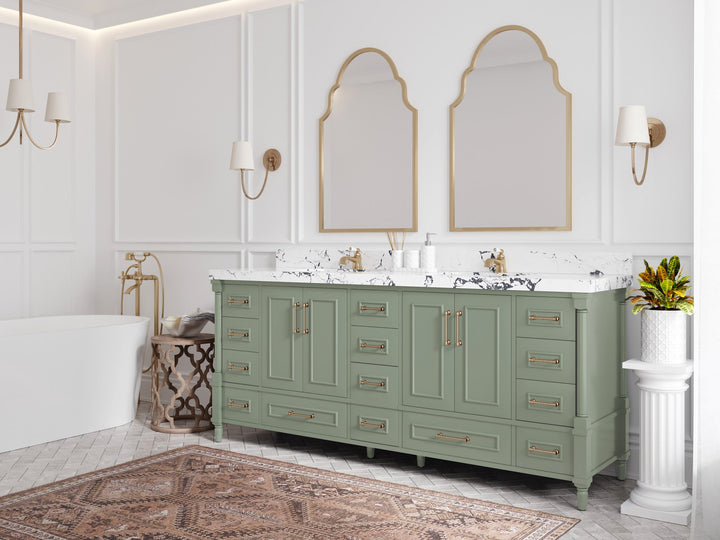 Aberdeen 80 in. W x 22 in. D Double Sink Bathroom Vanity - photo 2