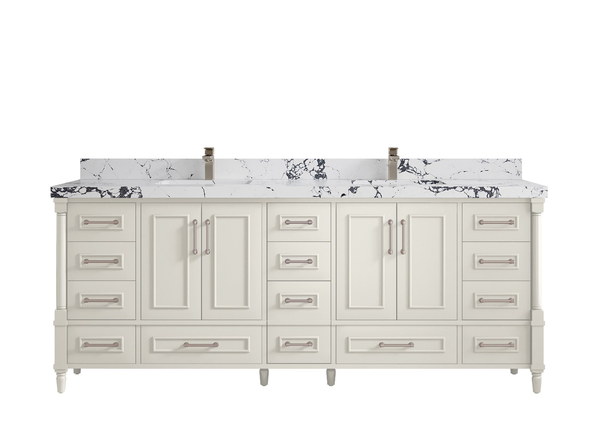 Aberdeen 84 in. W x 22 in. D Double Sink Bathroom Vanity - Willow Bath and Vanity