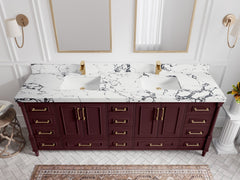 Aberdeen 84 in. W x 22 in. D Double Sink Bathroom Vanity - photo 37