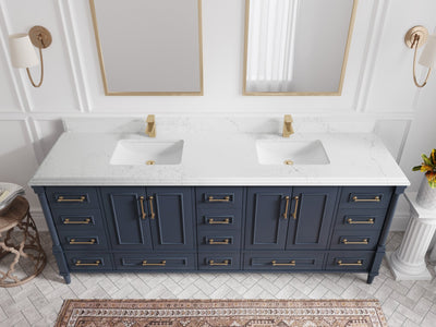 Aberdeen 84 in. W x 22 in. D Double Sink Bathroom Vanity - Willow Bath and Vanity