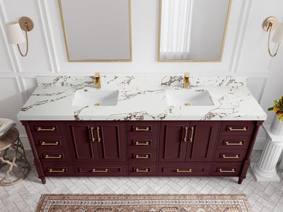 Aberdeen 84 in. W x 22 in. D Double Sink Bathroom Vanity - Willow Bath and Vanity