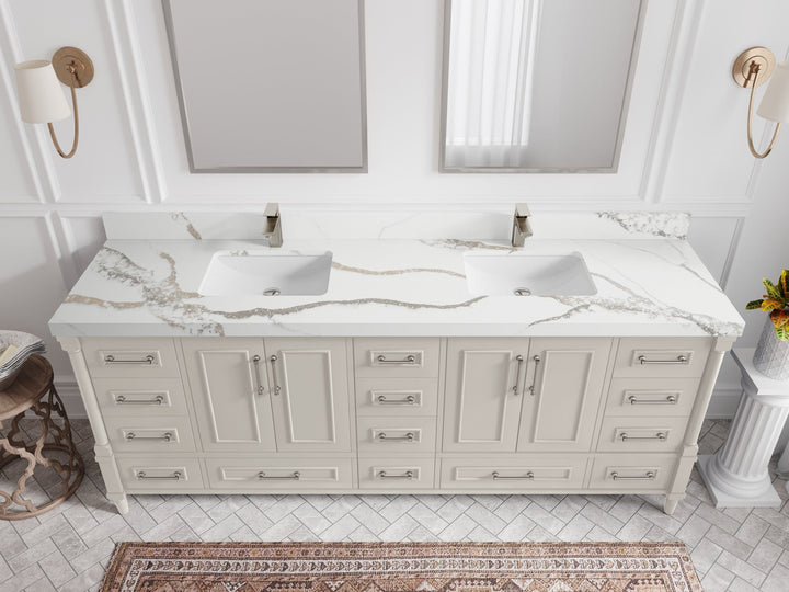 Aberdeen 84 in. W x 22 in. D Double Sink Bathroom Vanity - photo 9