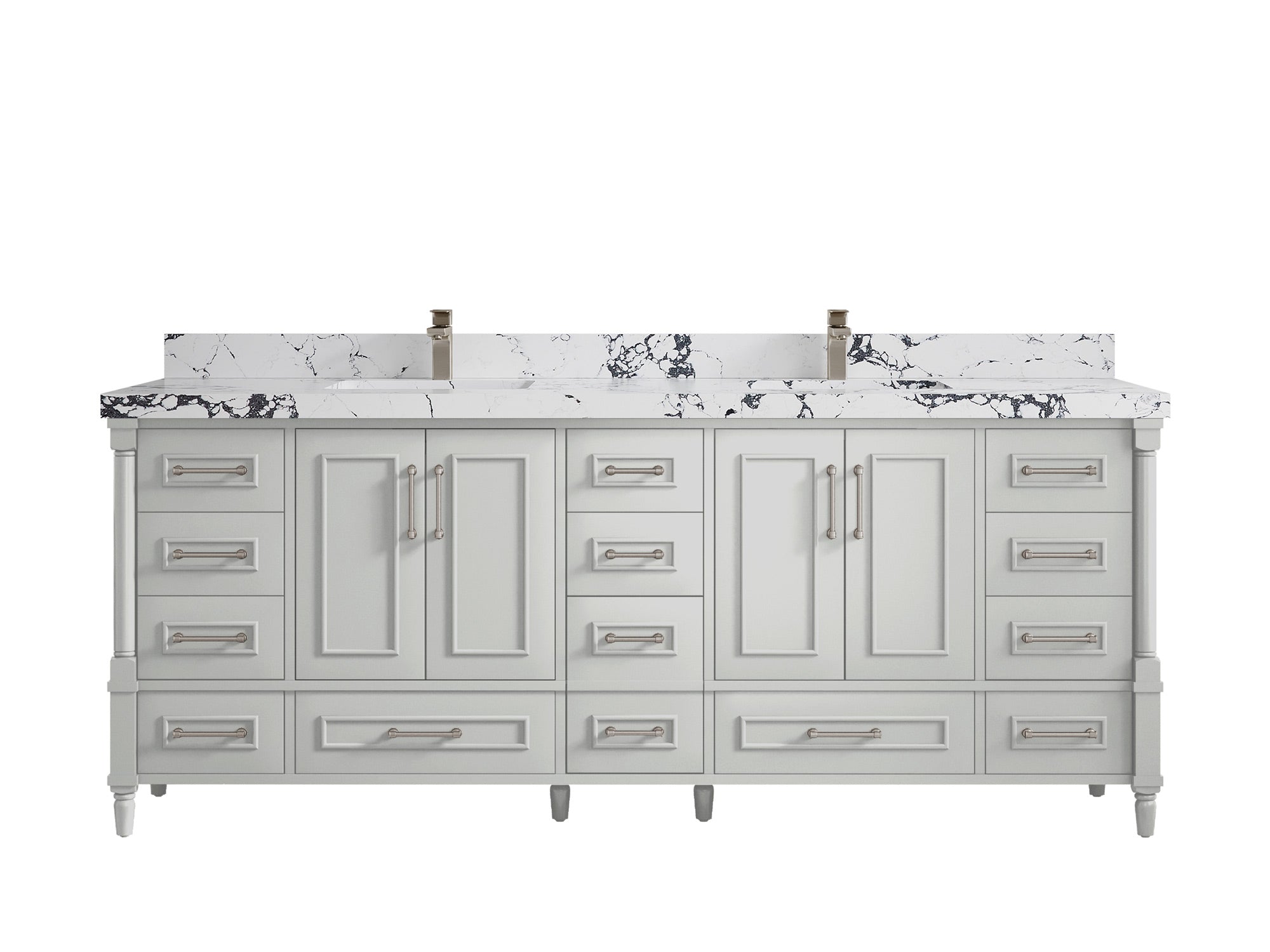Aberdeen 84 in. W x 22 in. D Double Sink Bathroom Vanity - Willow Bath and Vanity