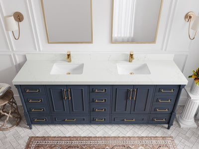 Aberdeen 84 in. W x 22 in. D Double Sink Bathroom Vanity - Willow Bath and Vanity