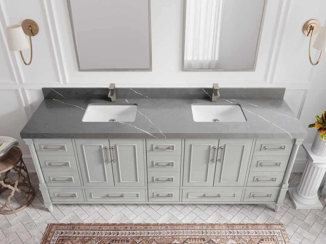 Aberdeen 84 in. W x 22 in. D Double Sink Bathroom Vanity - Willow Bath and Vanity