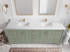 Aberdeen 84 in. W x 22 in. D Double Sink Bathroom Vanity - photo 24