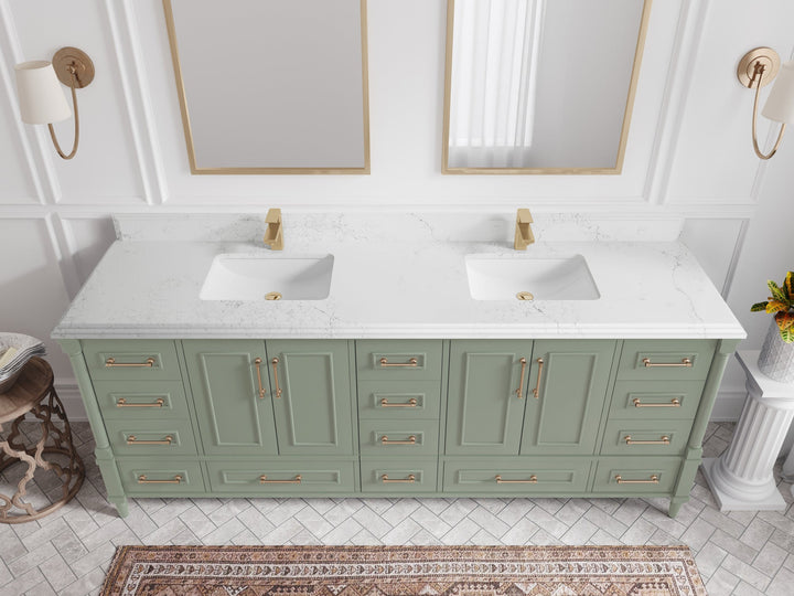 Aberdeen 84 in. W x 22 in. D Double Sink Bathroom Vanity - photo 24