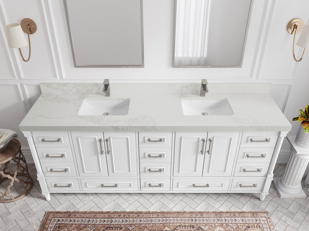 Aberdeen 84 in. W x 22 in. D Double Sink Bathroom Vanity - Willow Bath and Vanity