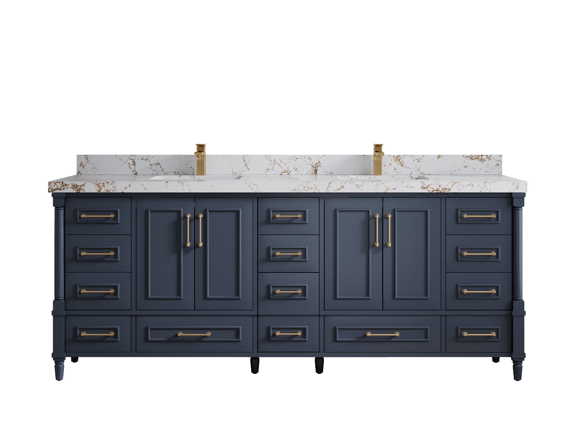 Aberdeen 84 in. W x 22 in. D Double Sink Bathroom Vanity - Willow Bath and Vanity