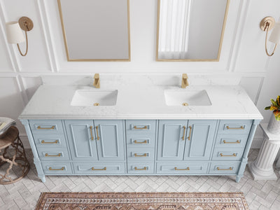 Aberdeen 84 in. W x 22 in. D Double Sink Bathroom Vanity - Willow Bath and Vanity