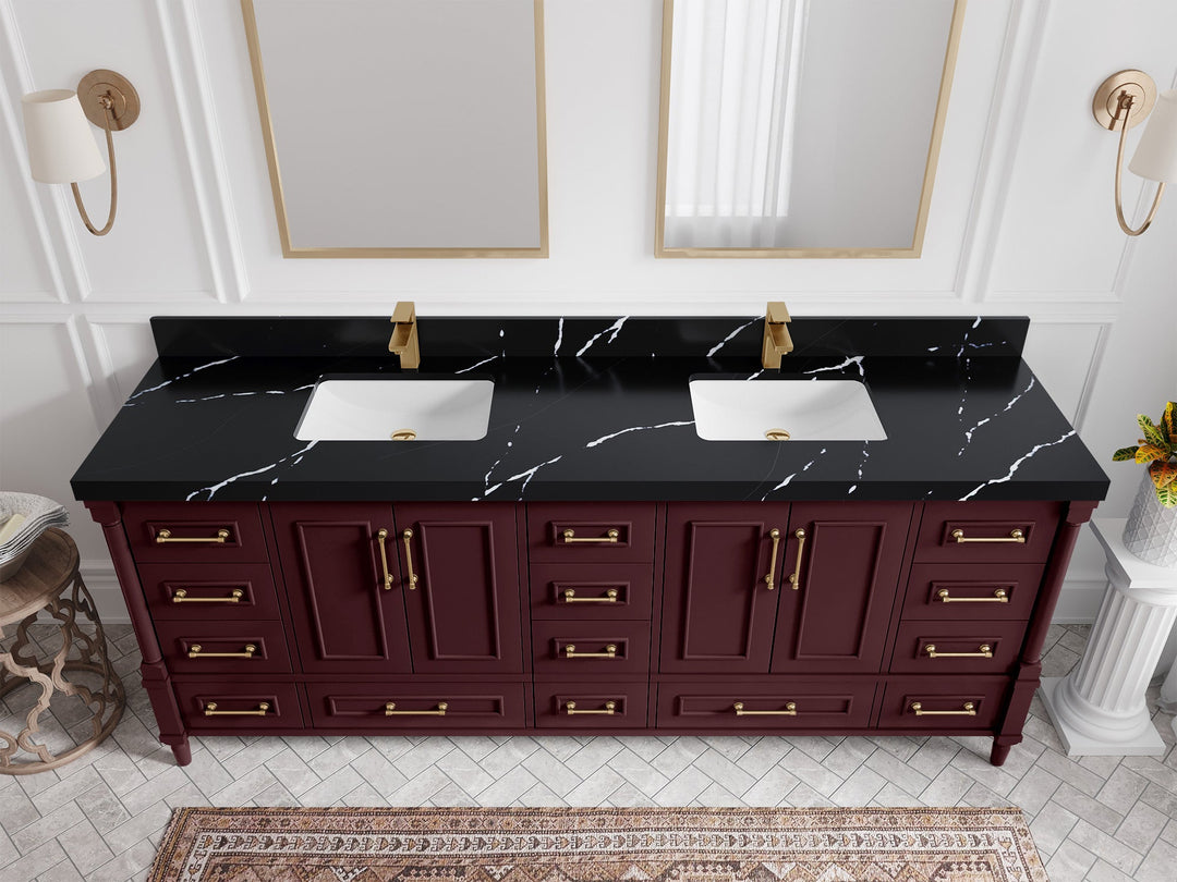 Aberdeen 84 in. W x 22 in. D Double Sink Bathroom Vanity - Willow Bath and Vanity