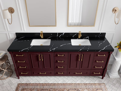 Aberdeen 84 in. W x 22 in. D Double Sink Bathroom Vanity - Willow Bath and Vanity