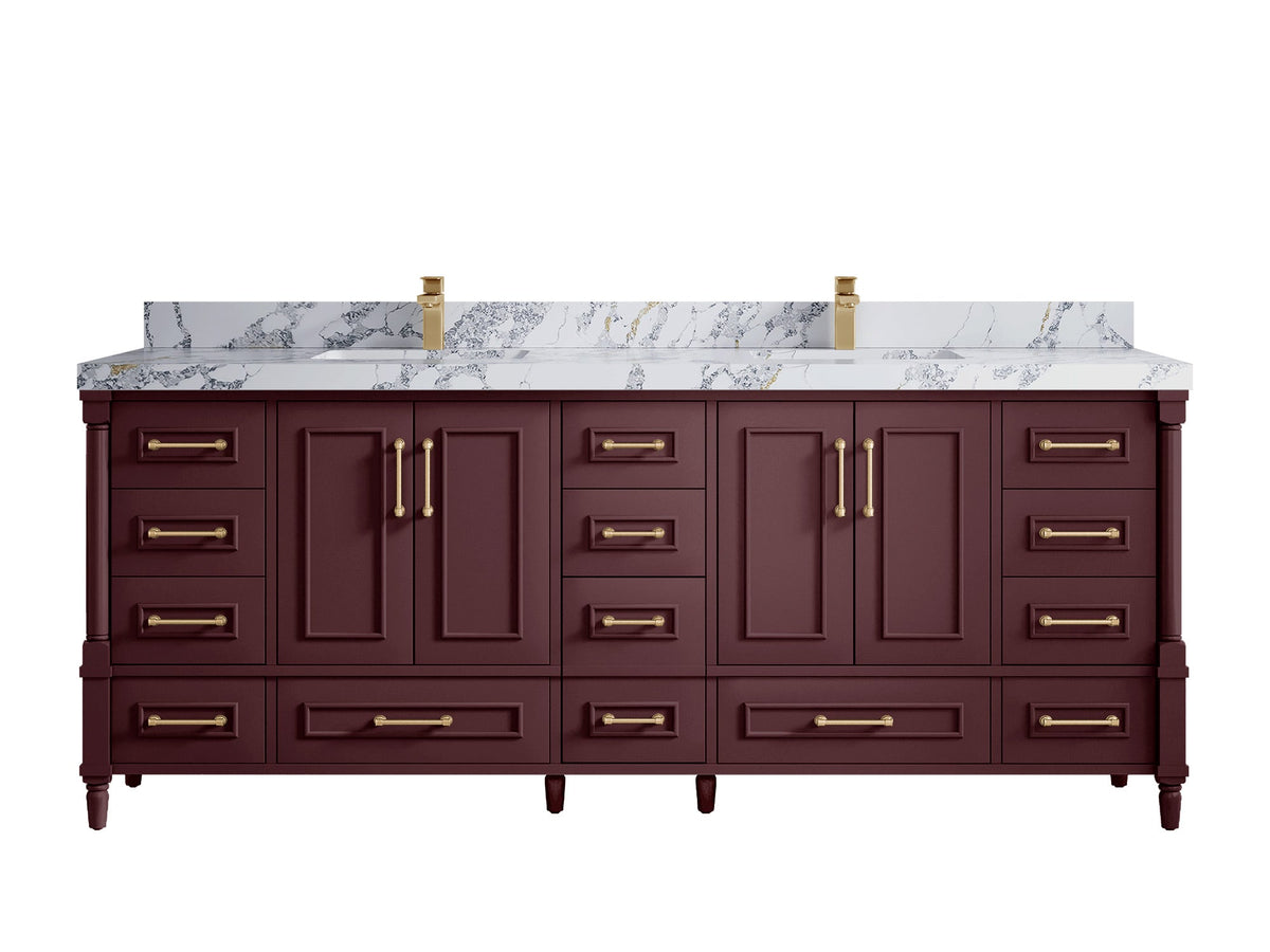 Aberdeen 84 in. W x 22 in. D Double Sink Bathroom Vanity - Willow Bath and Vanity