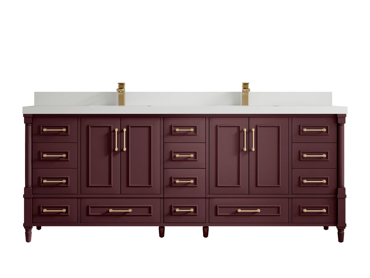 Aberdeen 84 in. W x 22 in. D Double Sink Bathroom Vanity - Willow Bath and Vanity