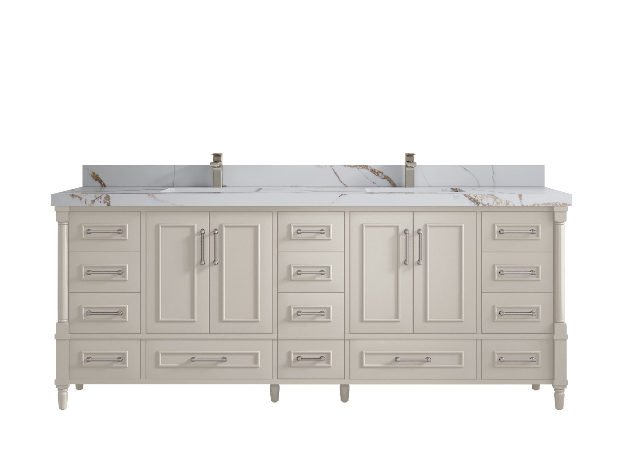 Aberdeen 84 in. W x 22 in. D Double Sink Bathroom Vanity - Willow Bath and Vanity