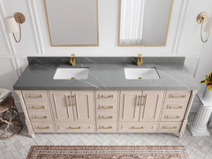 Aberdeen 84 in. W x 22 in. D Double Sink Bathroom Vanity - photo 37