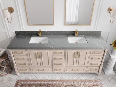 Aberdeen 84 in. W x 22 in. D Double Sink Bathroom Vanity - Willow Bath and Vanity