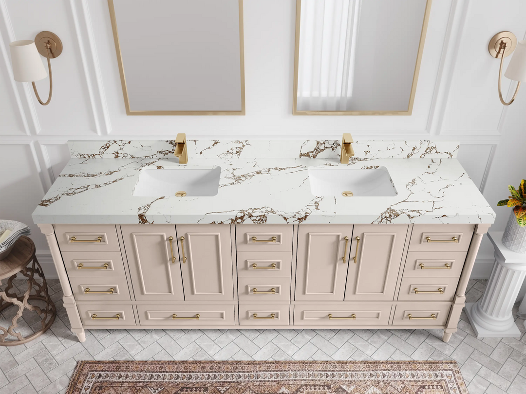 Aberdeen 84 in. W x 22 in. D Double Sink Bathroom Vanity - Willow Bath and Vanity