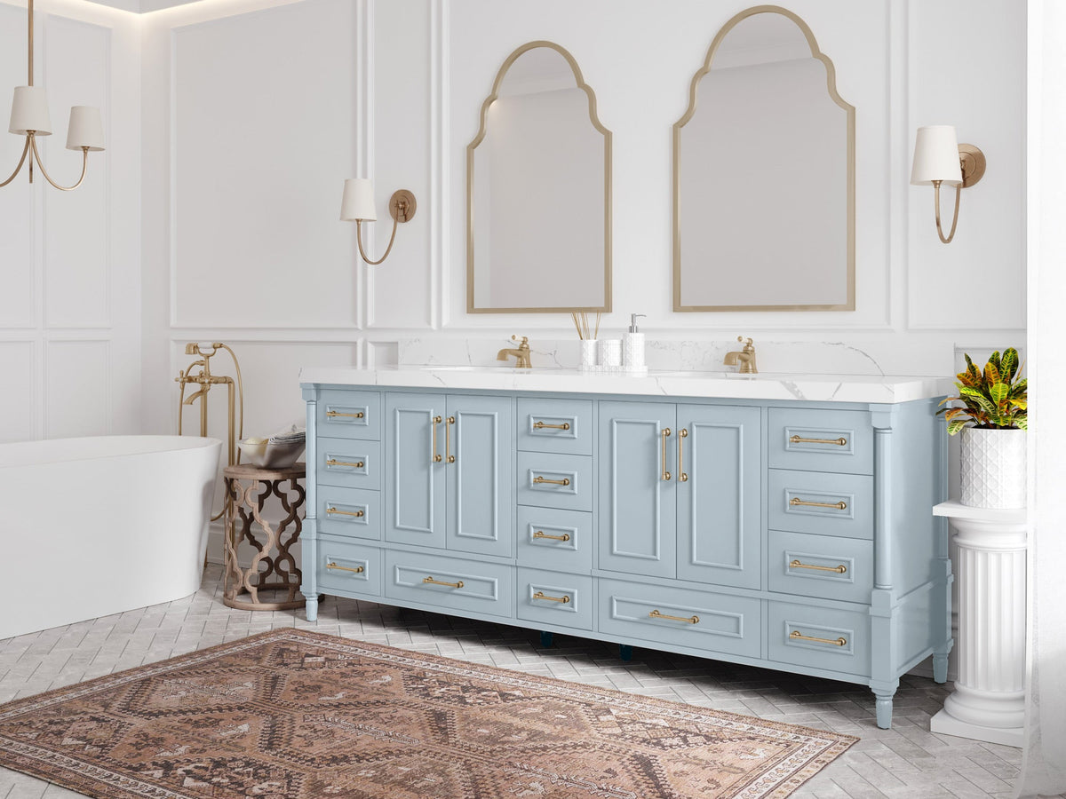 Aberdeen 84 in. W x 22 in. D Double Sink Bathroom Vanity - Willow Bath and Vanity