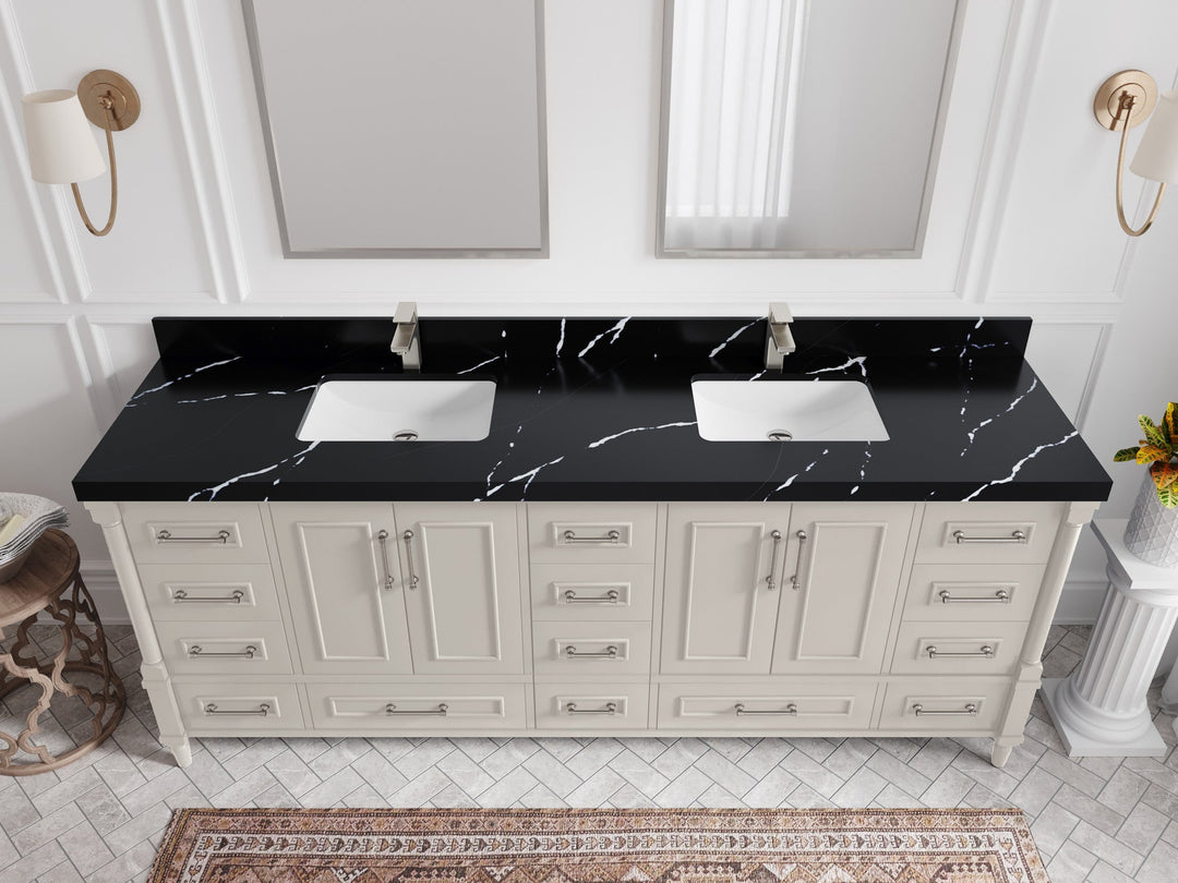 Aberdeen 84 in. W x 22 in. D Double Sink Bathroom Vanity - Willow Bath and Vanity