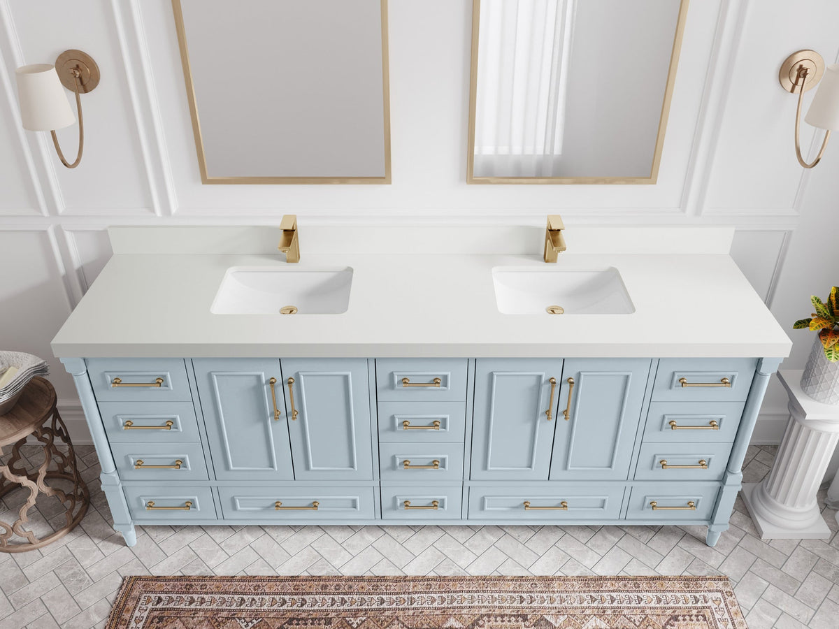 Aberdeen 84 in. W x 22 in. D Double Sink Bathroom Vanity - Willow Bath and Vanity